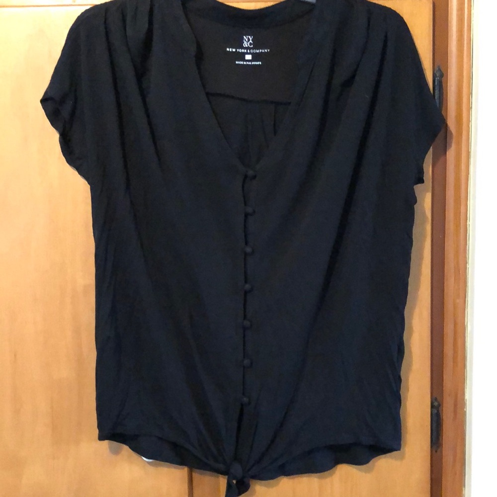 NY&Co Black Button Down Top
